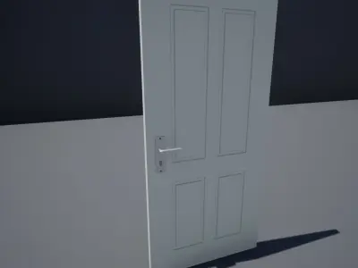 Door-wood door Free low-poly 3D model