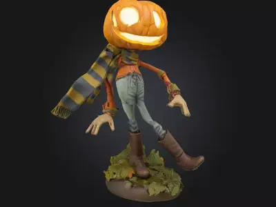 Pumpkin Wanderer  A Whimsical Journey Through the Harvest 3D model
