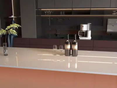Kitchen interior 03 Low-poly 3D model