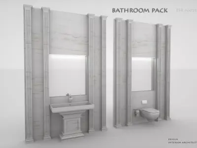 bathroom pack Low-poly 3D model
