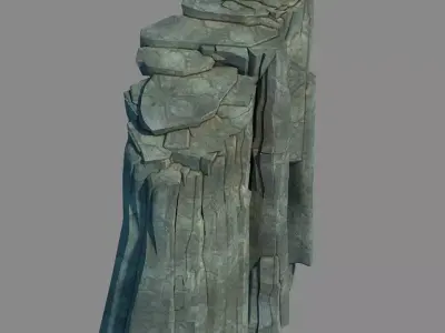 Li Village - Stone material 02 3D model
