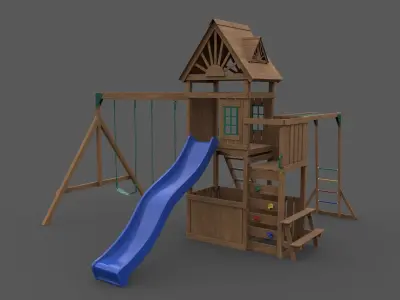 PBR Playground Jungle Gym 05 Low-poly 3D model