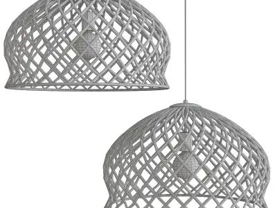 Metall pendant lamp 3d model Low-poly 3D model