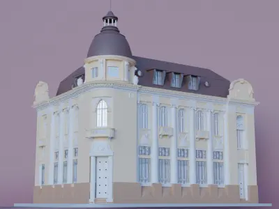 Historic Building 3D Model  Classic Architecture Asset 3D print model