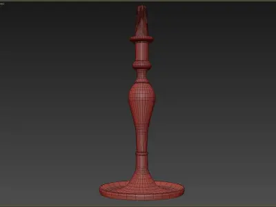 Candle Holder Low-poly 3D model 11