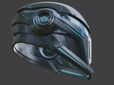 SciFi Helmet 3D model