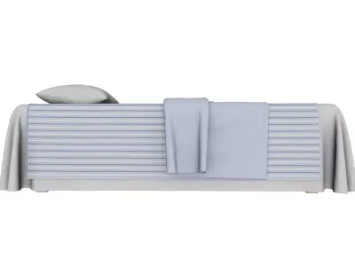  Single Treatment Spa Bed with Linen Set 3D model