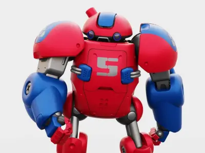 TOY BOT MONG RIGGED 3D model