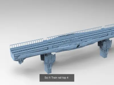 Train sci fi track collection 1 3D Model Pack