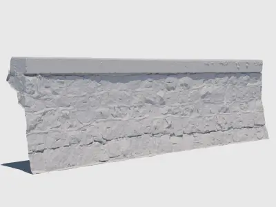 Seawall stone wall 3D model