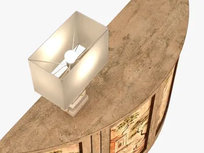 Nancy Corzine Harelequin Demilune Buffet vaughan Cartagena Lamp  3D model