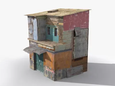 Slum x23 Low-poly 3D model purchase