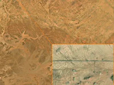 NEOM city topography Saudi Arabia - tile n26 e38 3D model