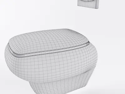 Wall Hung Designer Toilet 3D model