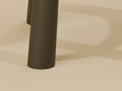 Classic Round Stool Low-poly 3D model