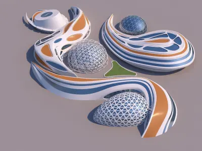 0089 - Organic Building 3D model