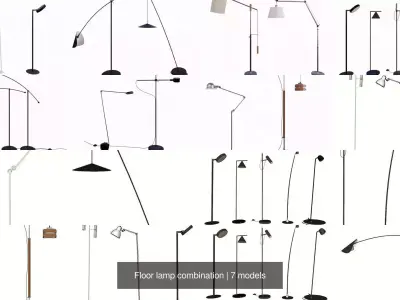 Floor lamp combination 3D Model Pack