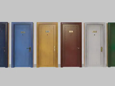 Doors option 4 Low-poly 3D model