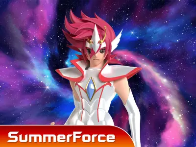 Pegasus Kouga - Saint Seiya Omega Low-poly 3D model