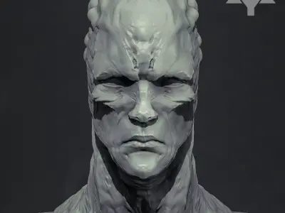 Creature bust HighPoly  3D model