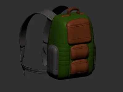 backpack high poly sculpt 3d printable ver 7 3D model 3D model 3D model