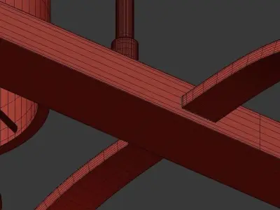 HEWITT chandelier with lamps hanging from it 3D model