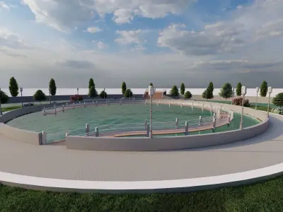 park-public park-Private Park Landscape 3D model