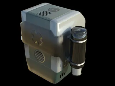 Sci-fi Coffee Machine Low-poly 3D model