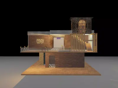  House  Exterior 3D Design Free 3D model