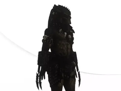 Predator Wolf Highly Detailed Rigged 3D Model Low-poly 3D model