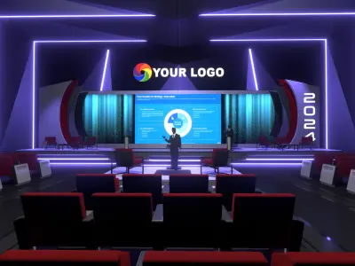 3D Showroom Level Kit Vol 17 Low-poly 3D model