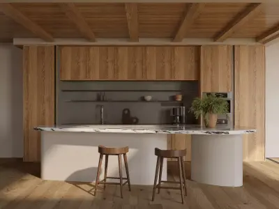 Interior decoration of villa 3D model