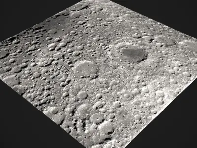 Moon Surface Low-poly 3D model