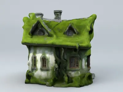 Fantasy Forest House 5 Low-poly 3D model