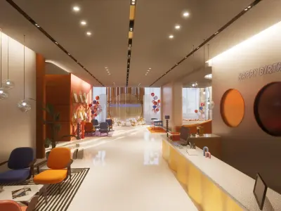 Celebration Event Place - Cafe A 3D model