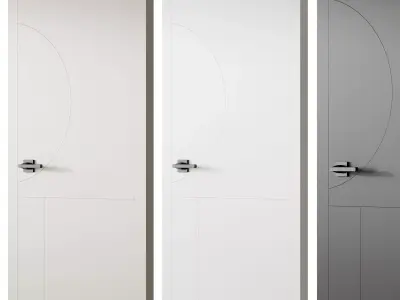 Modern Flush Interior Door 16 3D model