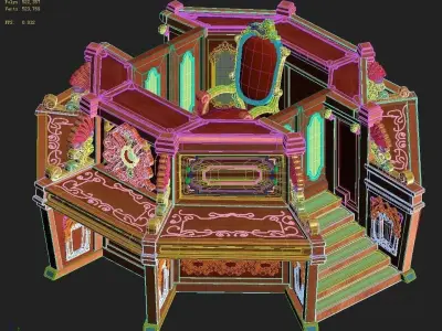 Game Advanced Library Area - Library Reading Center 3D model