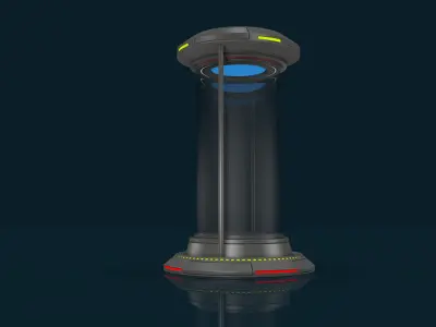 Sci Fi Liquid Cylinder 3D model