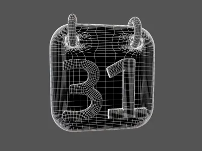Calendar 1 To 10 Icon  Pack Vol 1 3D model