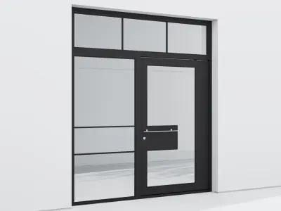Aluminium door 232 3D model