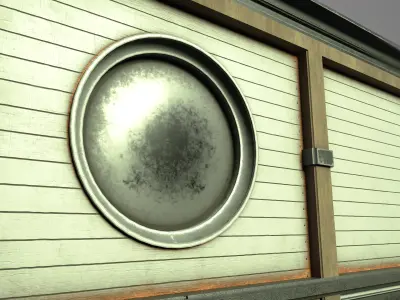 Modular Wooden Shopfront Kit Volume 2 Low-poly 3D model