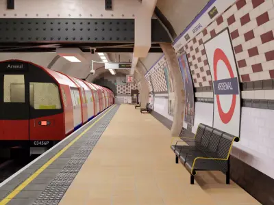 London Subway Station 3D model