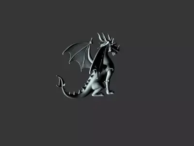 A little dragon  Low-poly 3D model