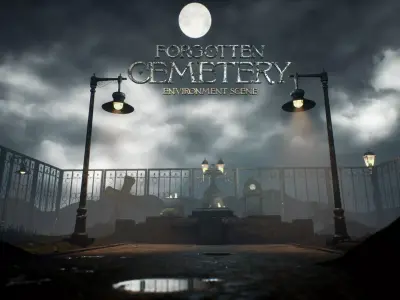 Forgotten Cemetery Low-poly 3D model