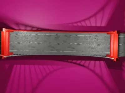 bridge with uv textures Low-poly 3D model