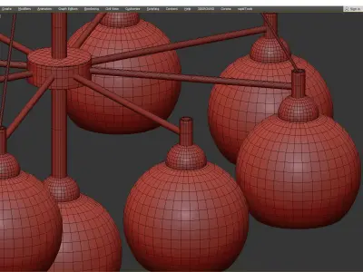  ETNA pendant Low-poly 3D model