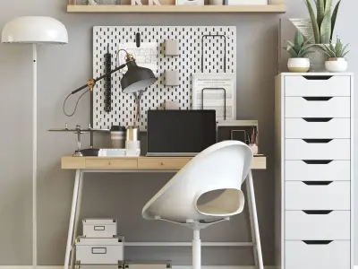 Office workplace 65 3D model