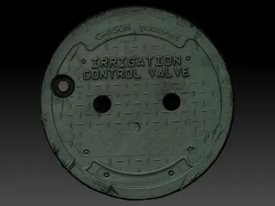 Irrigation Control Valve Utility Cover 3D model
