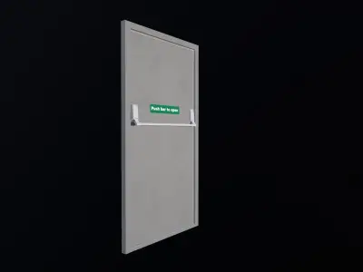 Push Bar Open Door Low-poly 3D model