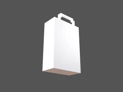 Voxel Plastic Bag v1 006 Low-poly 3D model